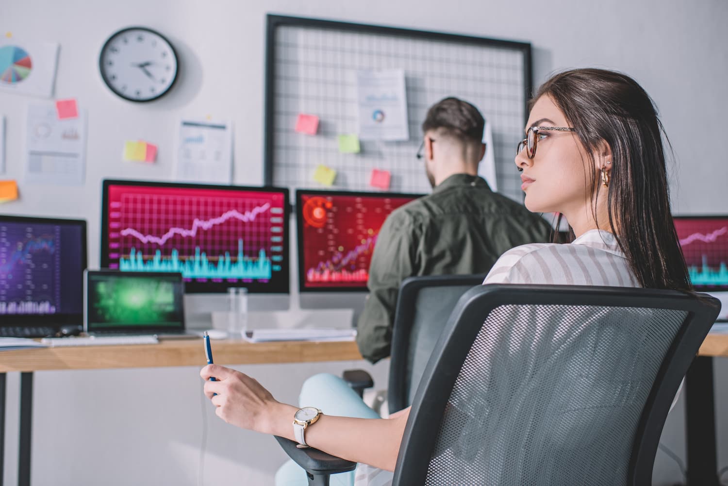Security analysts reviewing insider-threat telemetry